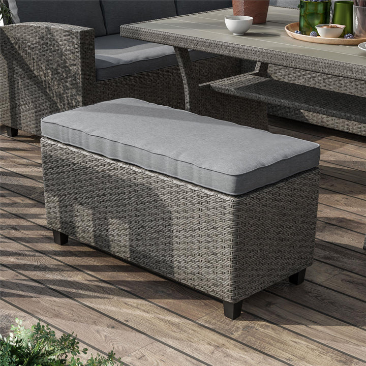 wicker 2 seater - Gray