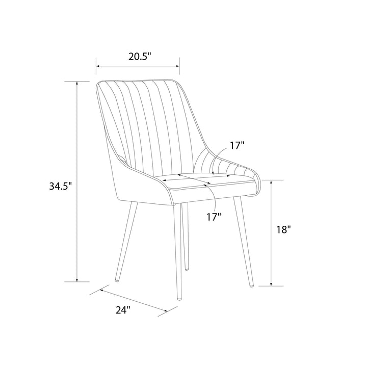Elegant chairs for dining space -  Gray 