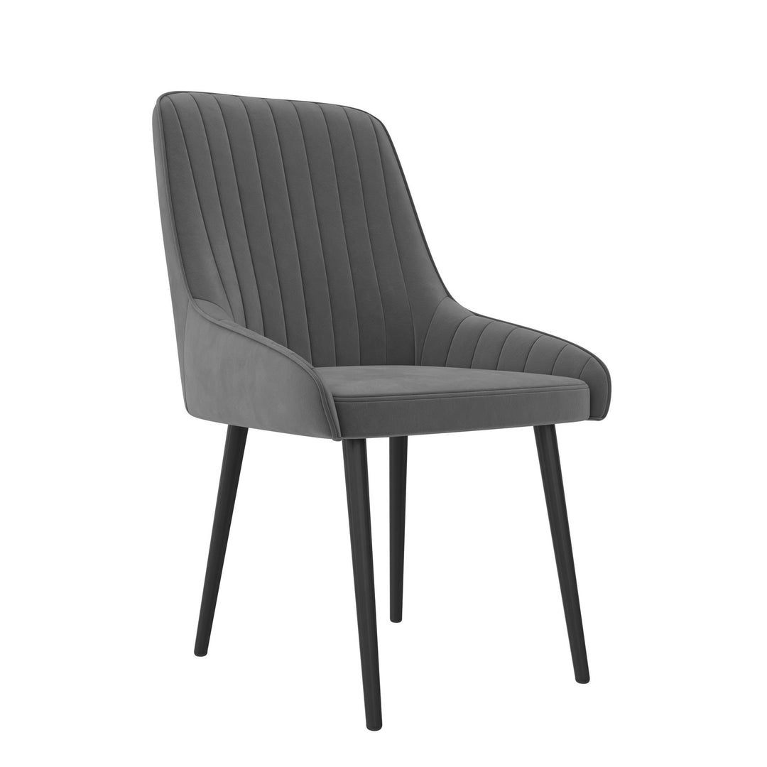 Modern Dixie Velvet dining chairs -  Gray 