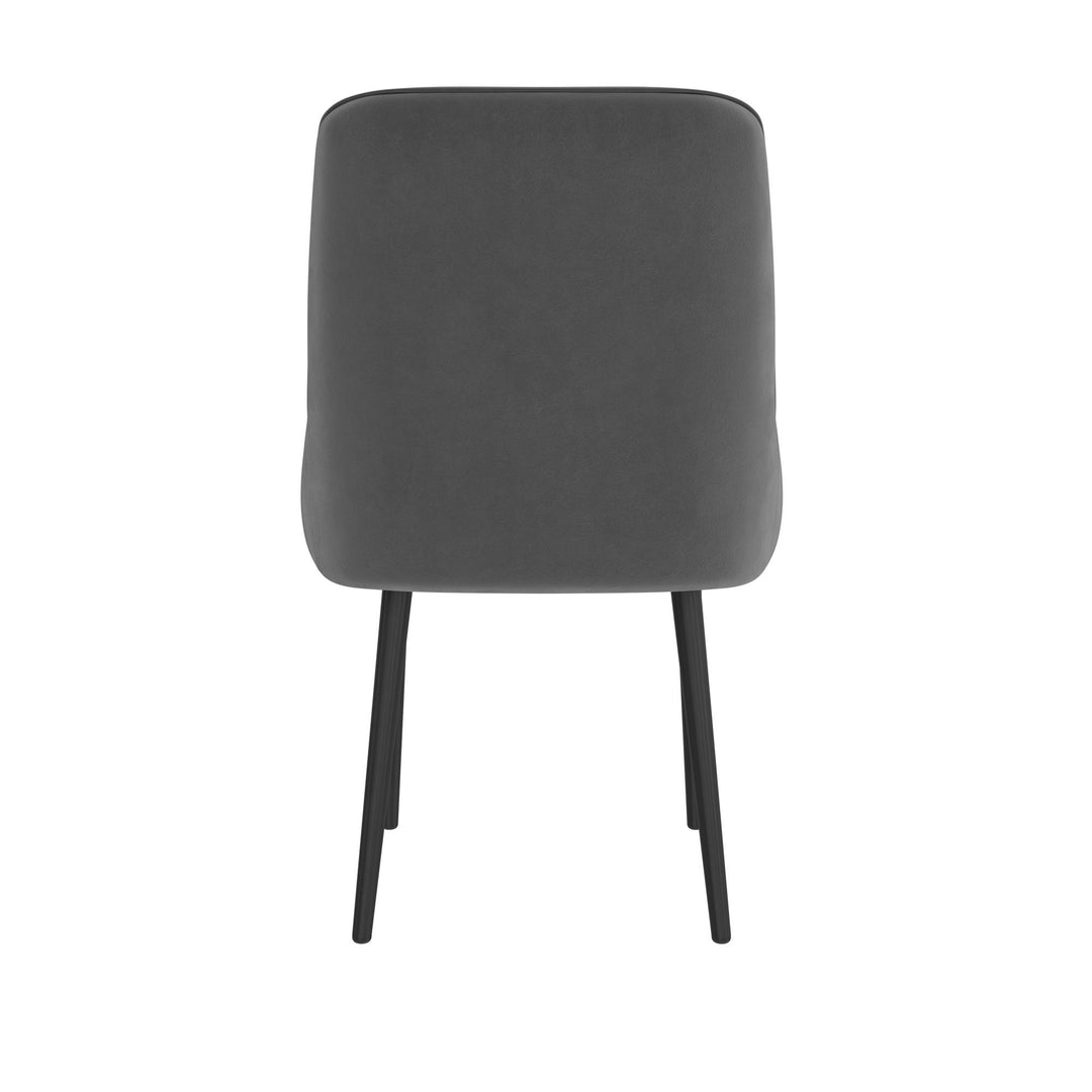 Dining room velvet chair duo -  Gray 