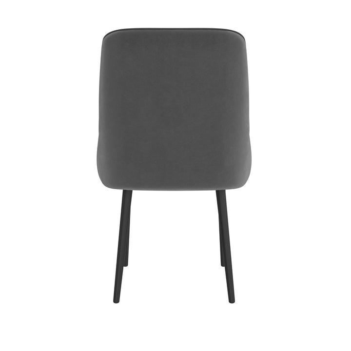 Dining room velvet chair duo -  Gray 