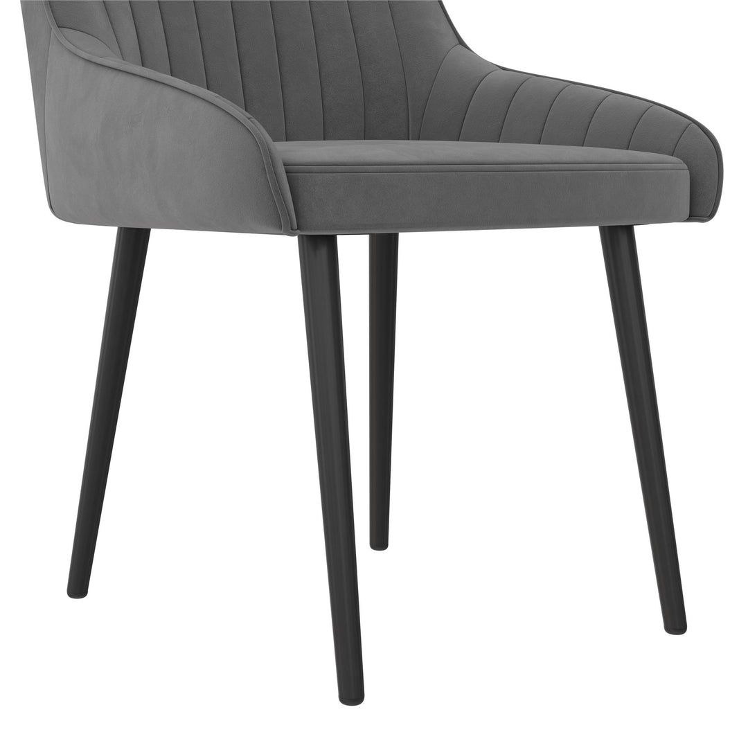 Luxurious Dixie Velvet chairs -  Gray 