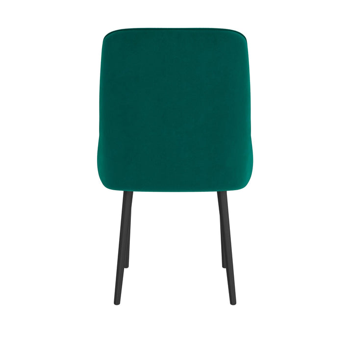 Velvet chairs with tufted design -  Green 