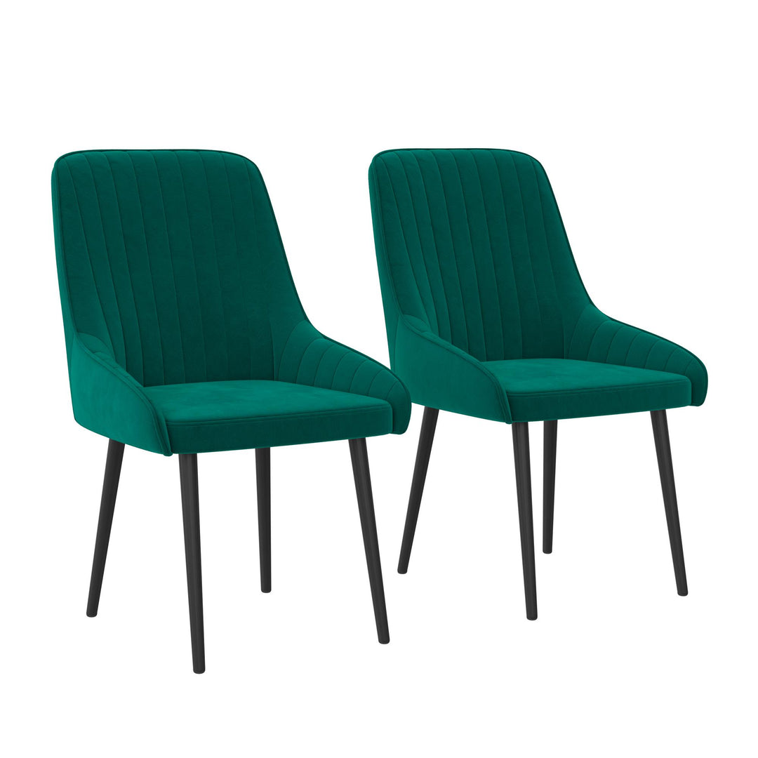Modern Dixie Velvet dining chairs -  Green 