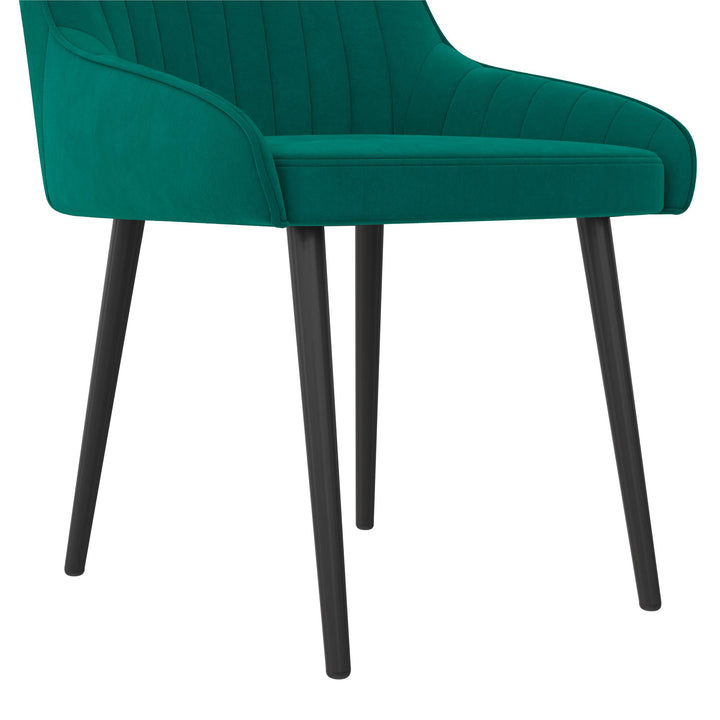 Dining room velvet chair duo -  Green 