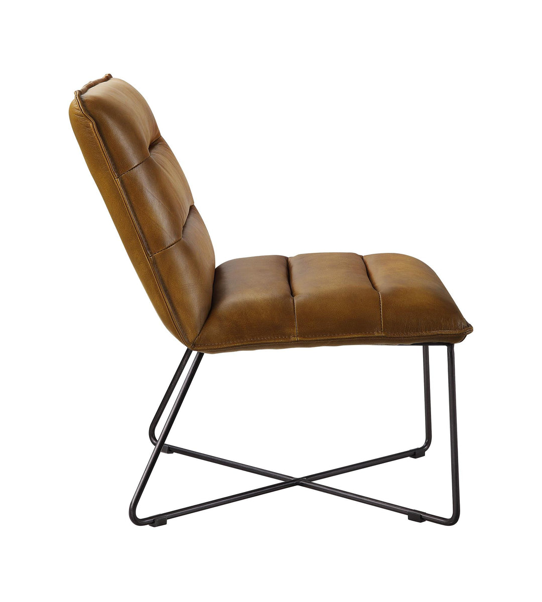 armless occasional lounge chair - Brown