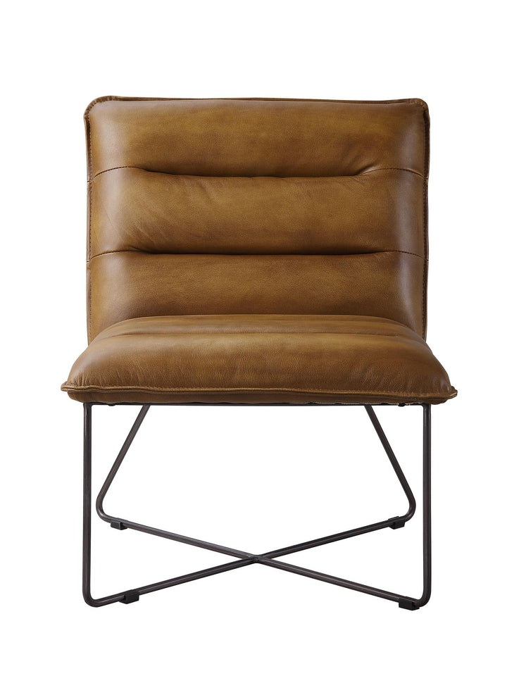 Lee Armless Lounge Accent Chair - Brown