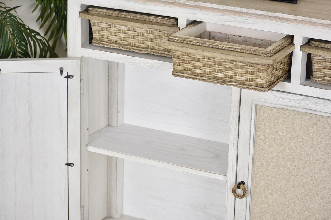 Baskets and Cabinet Storage Unit - Beige