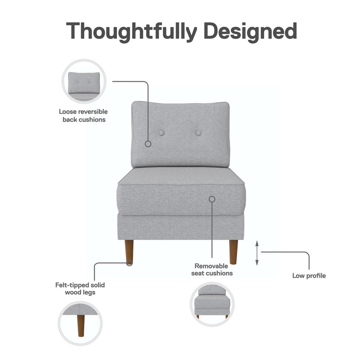 Sleek design of Flex Zion chair -  Gray