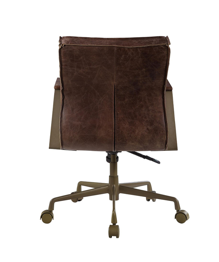 Vintage Office Chair with 5 wheels - Espresso