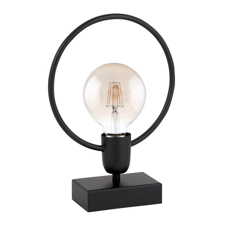 Unique Design Round Table Lamp - Black