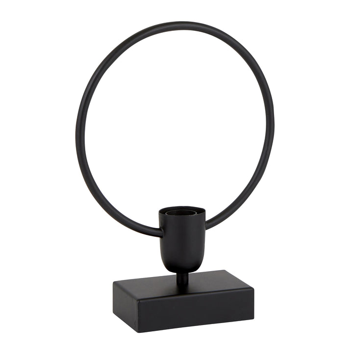 Modern Round Table Lamp - Black