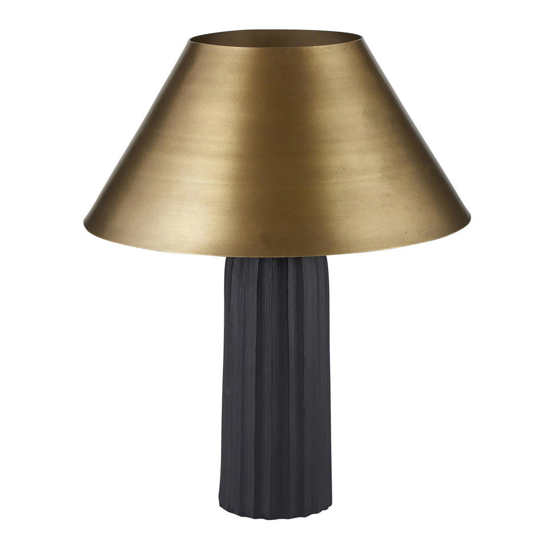 Table Lamp with Aluminum Base - Aluminum/Black