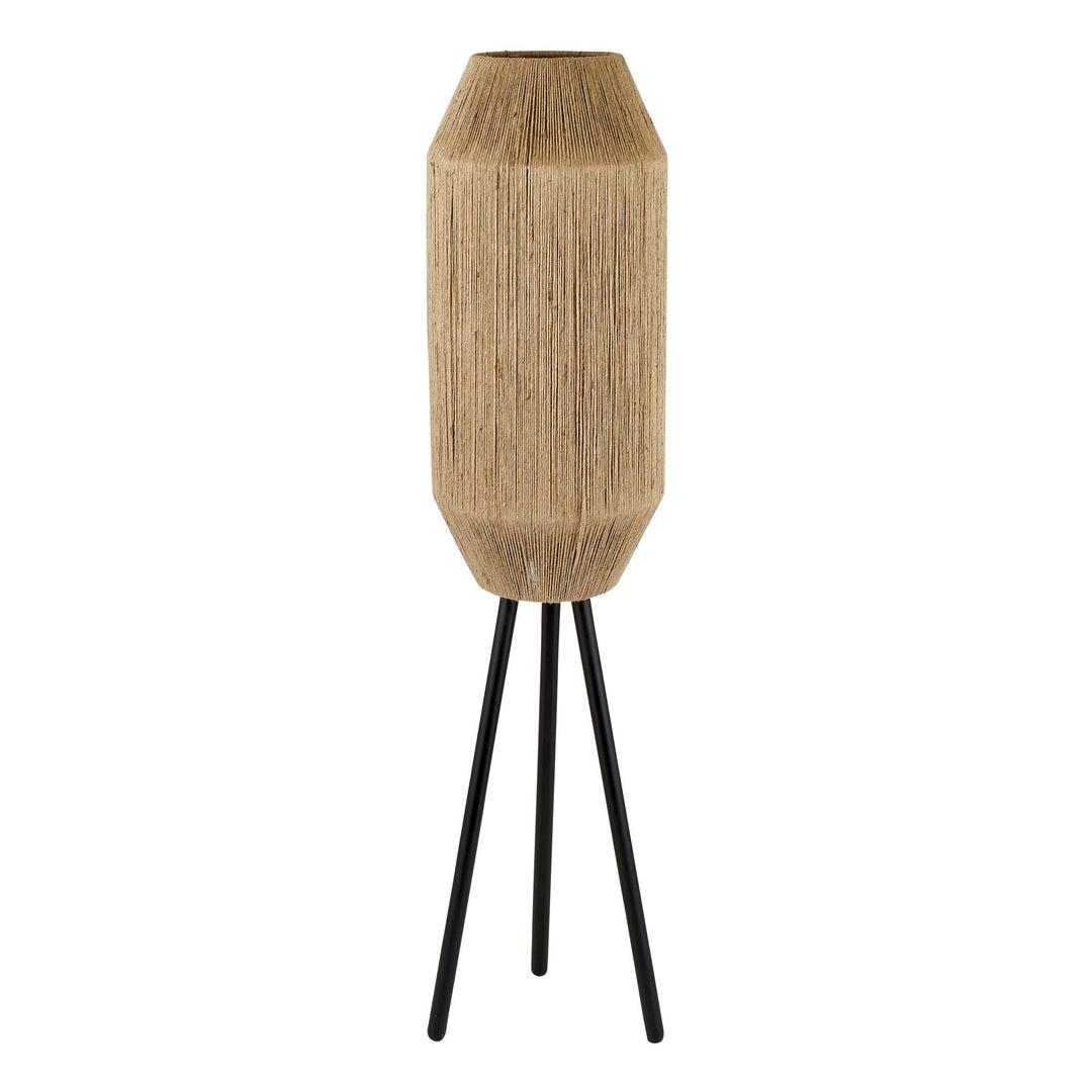 Rattan Lamp with Iron Base - Wheat