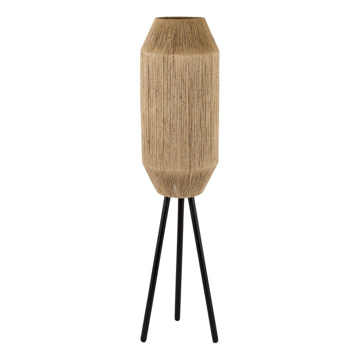 Rattan Lamp with Iron Base - Wheat