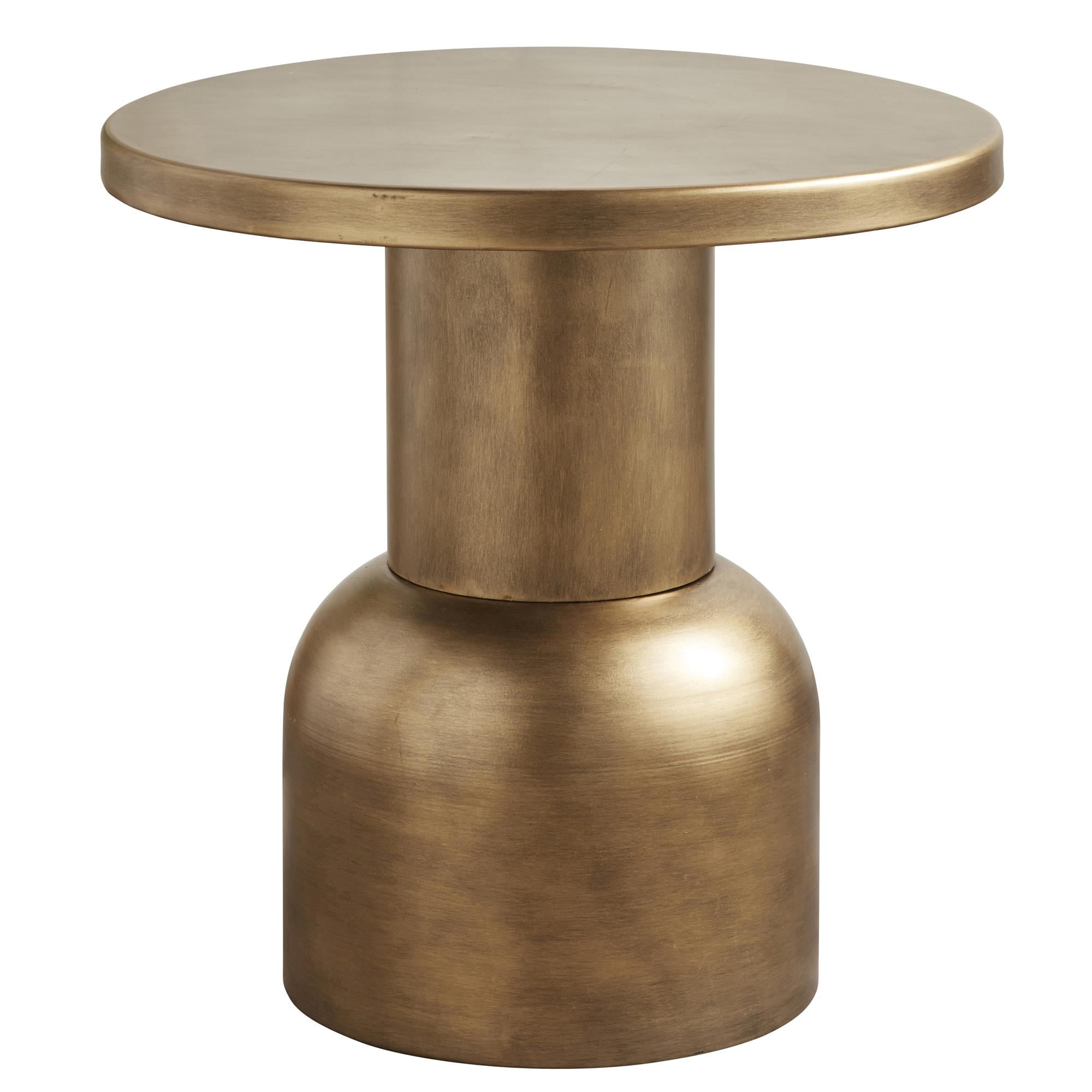 Laurence Round Gold Metal Accent Table Stylish Addition RealRooms
