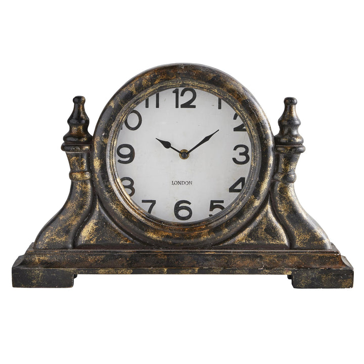 Antique Style Firwood Shelf Clock - Bronze