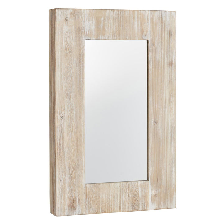 Rustic Wooden Rectangular Mirror - Alder Wood