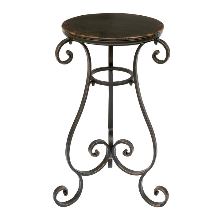 Stylish black metal table -  Bronze