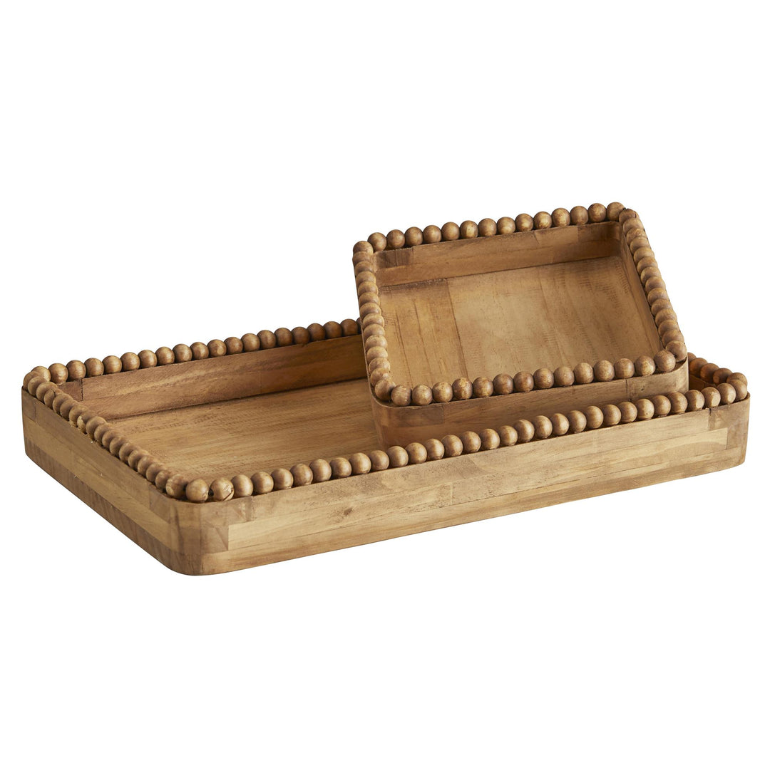 Square wooden Baskets - Wheat