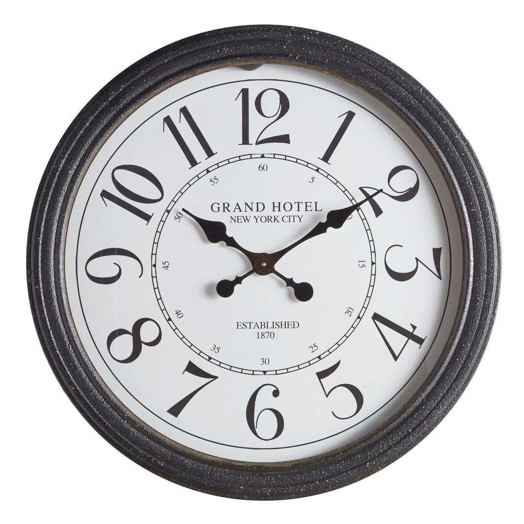 Grand Hotel Wall Clock - Black