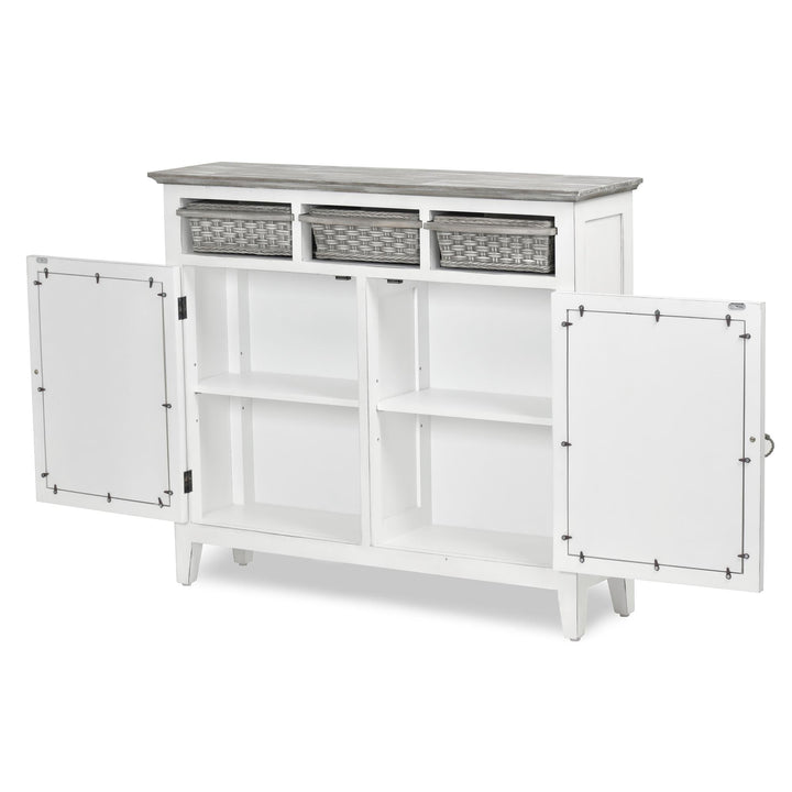 Basket Drawer Cabinet - White