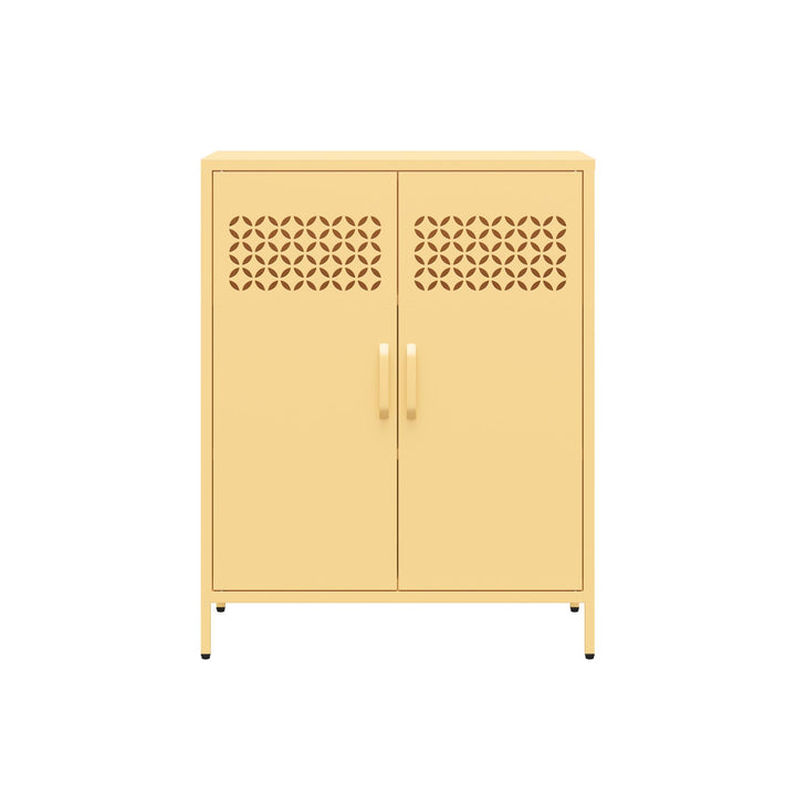 Annie Short Metal 2 Door Cabinet - Yellow