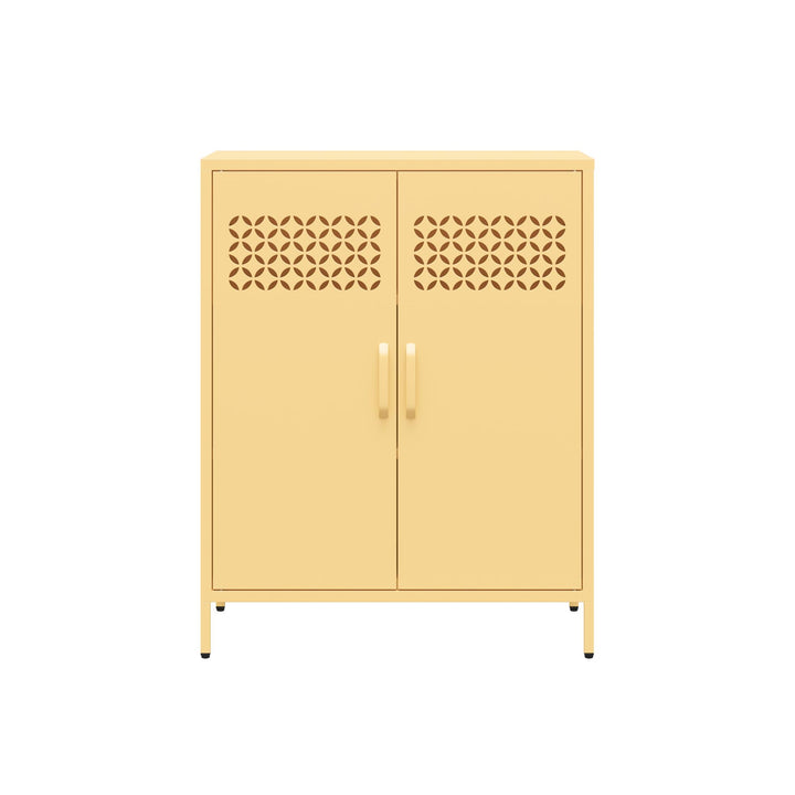Annie Short Metal 2 Door Cabinet - Yellow