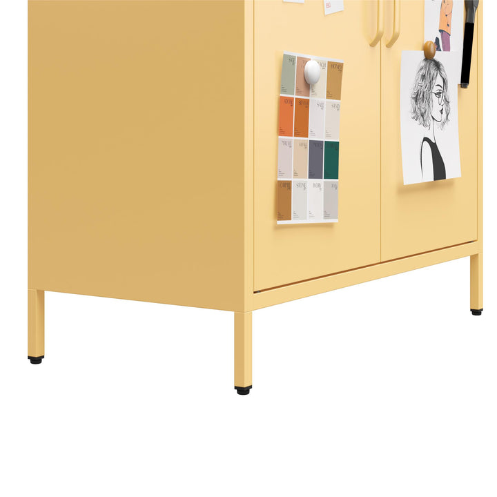 Annie Short Metal 2 Door Cabinet - Yellow