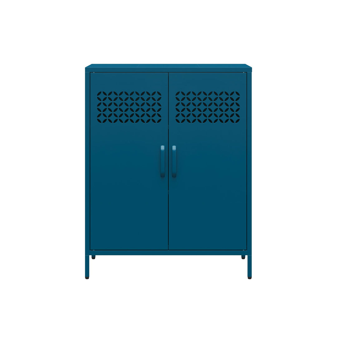 Annie Short Metal 2 Door Cabinet - Deep Ocean Blue