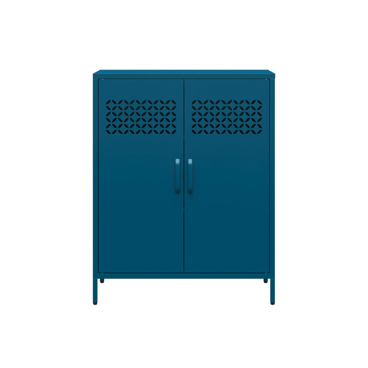 Annie Short Metal 2 Door Cabinet - Deep Ocean Blue