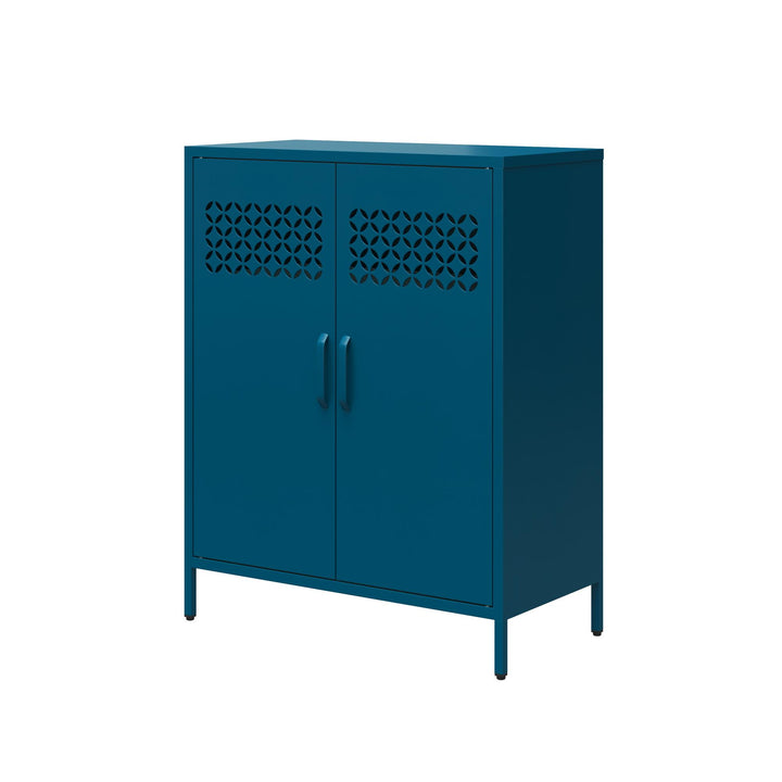 Annie Short Metal 2 Door Cabinet - Deep Ocean Blue