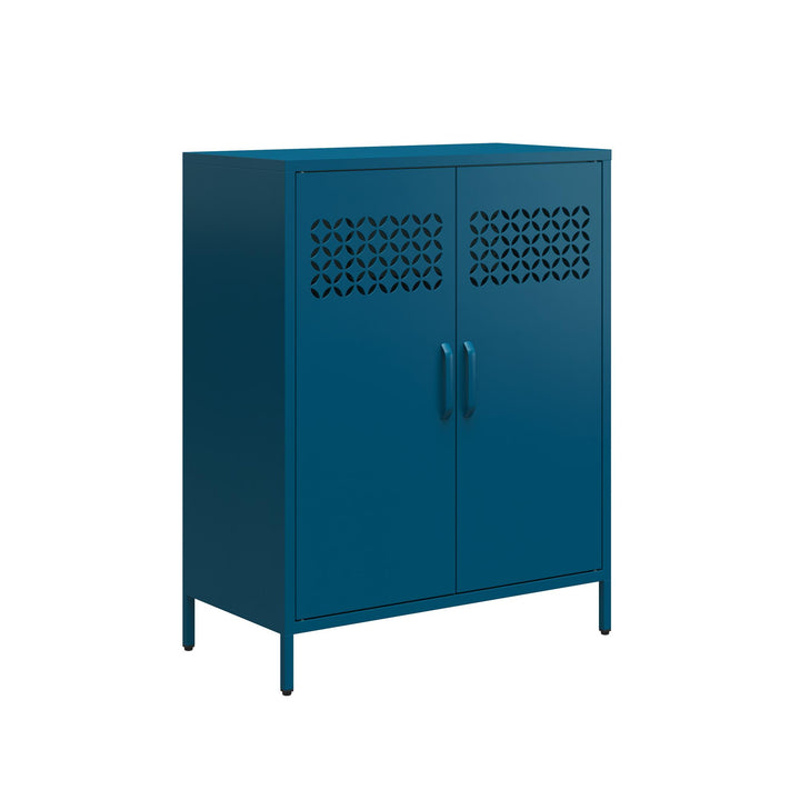 Annie Short Metal 2 Door Cabinet - Deep Ocean Blue