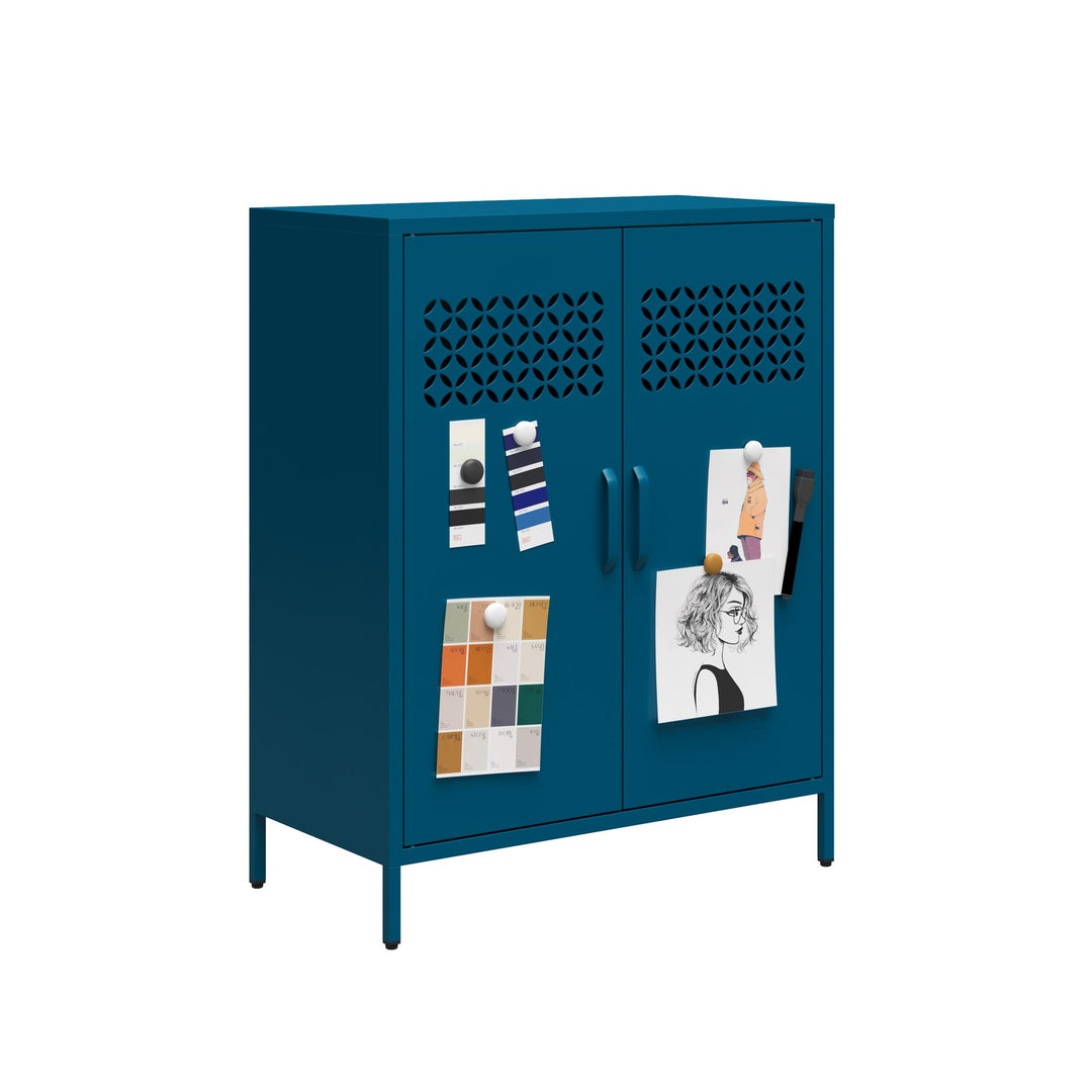 Annie Short Metal 2 Door Cabinet - Deep Ocean Blue