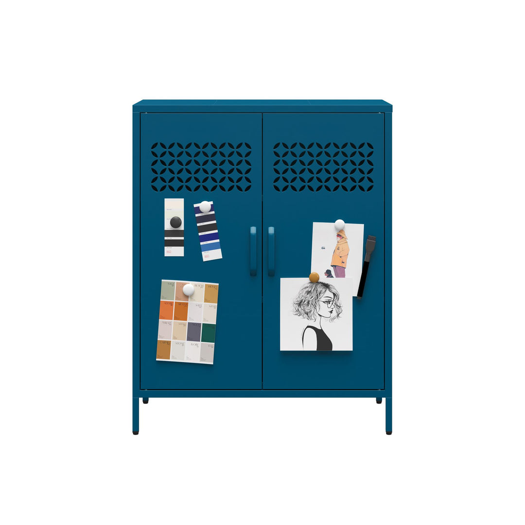 Annie Short Metal 2 Door Cabinet - Deep Ocean Blue
