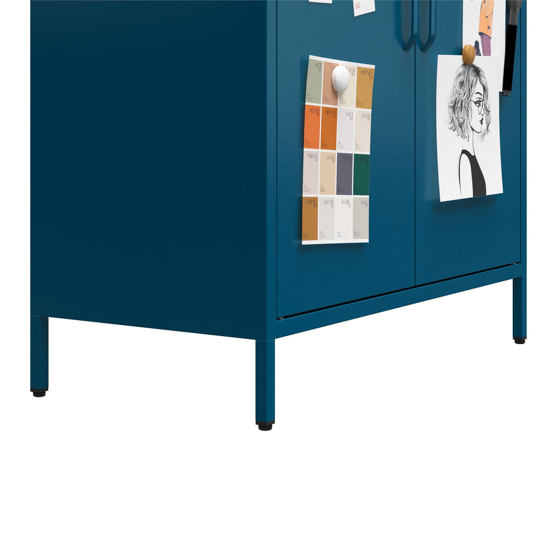 Annie Short Metal 2 Door Cabinet - Deep Ocean Blue