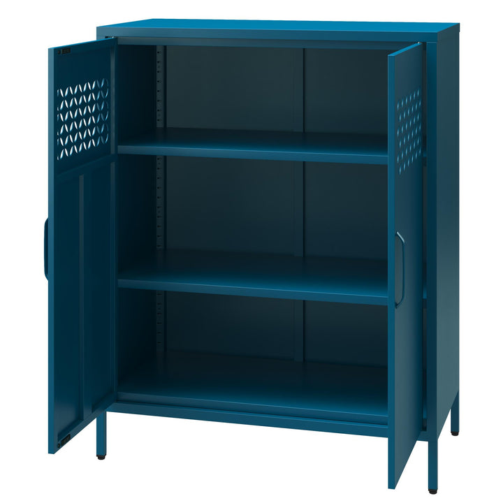 Annie Short Metal 2 Door Cabinet - Deep Ocean Blue