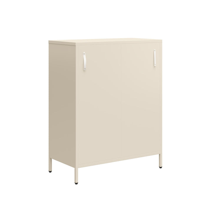 Annie Short Metal 2 Door Cabinet - Parchment