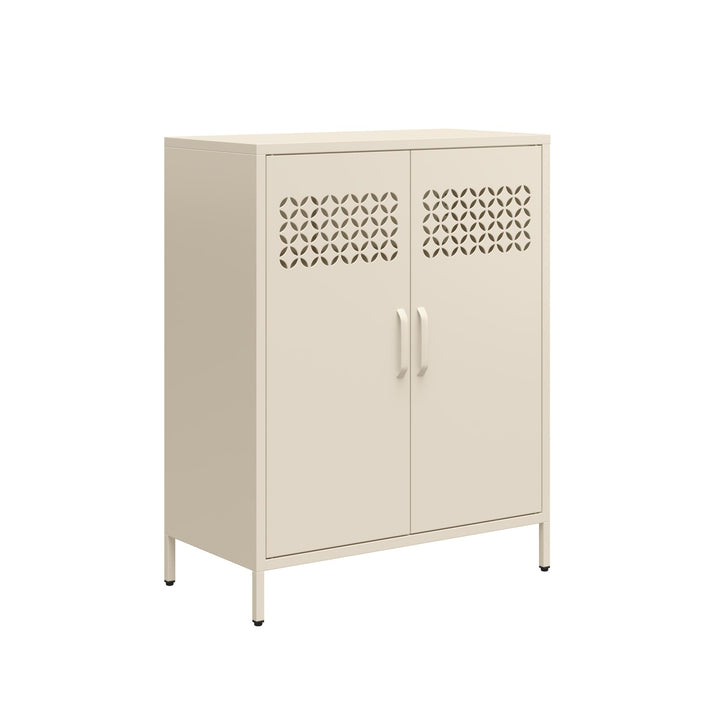 Annie Short Metal 2 Door Cabinet - Parchment