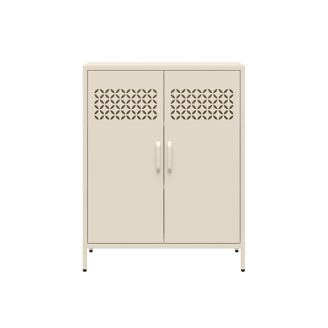 Annie Short Metal 2 Door Cabinet  -  Parchment