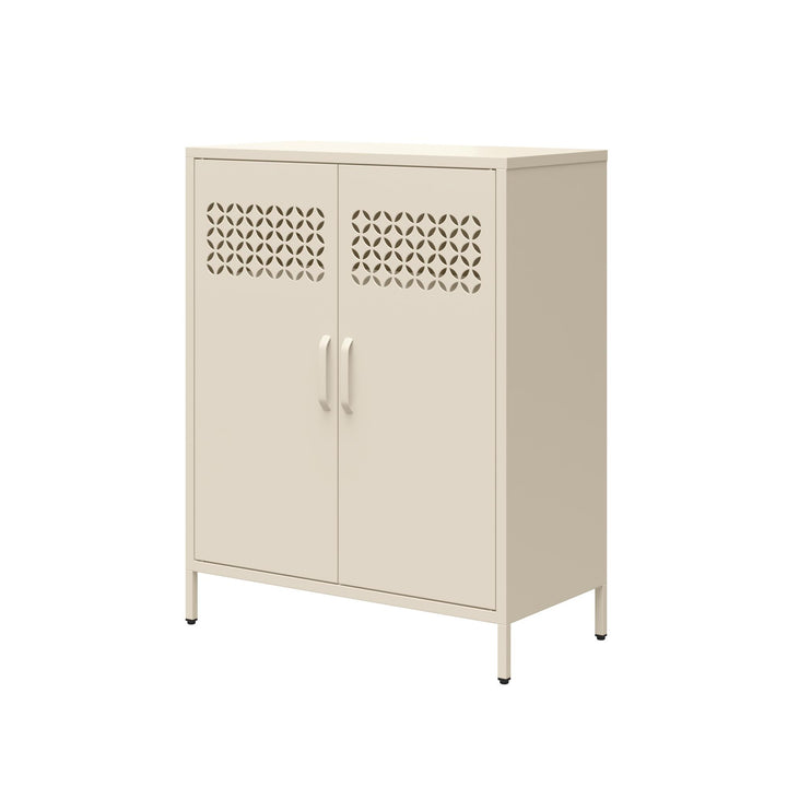 Annie Short Metal 2 Door Cabinet - Parchment