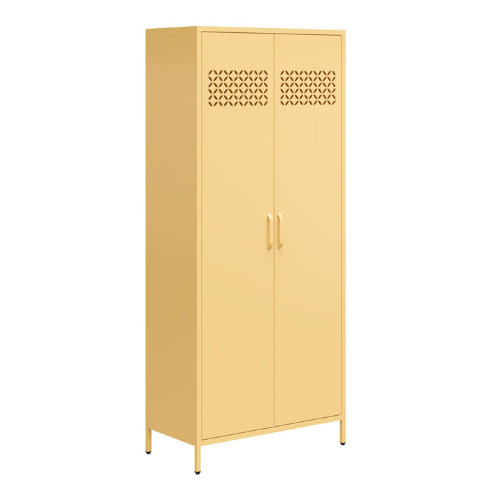Annie Tall Metal 2 Door Cabinet - Yellow