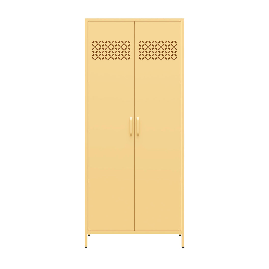 Annie Tall Metal 2 Door Cabinet - Yellow