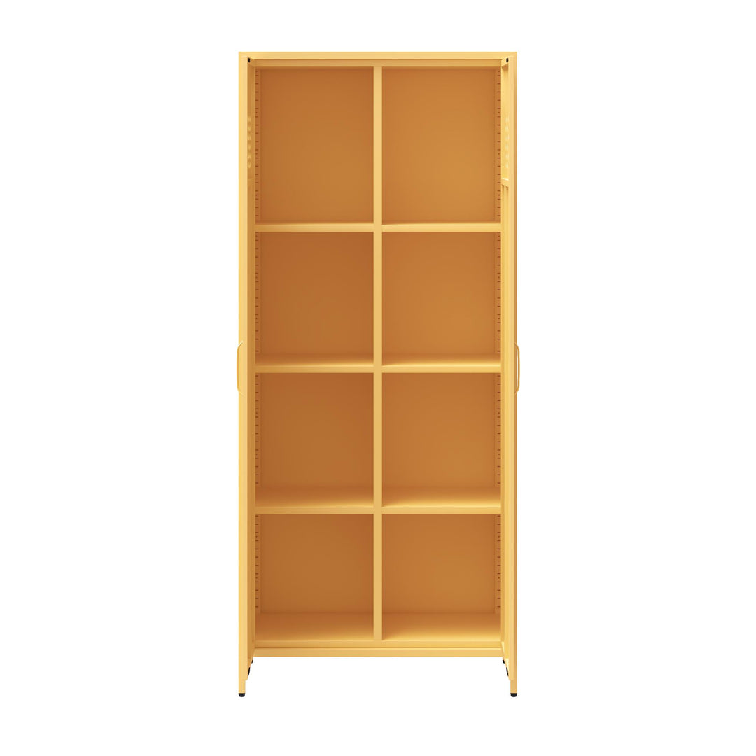 Annie Tall Metal 2 Door Cabinet - Yellow