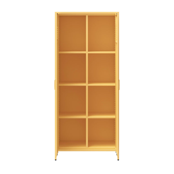 Annie Tall Metal 2 Door Cabinet - Yellow