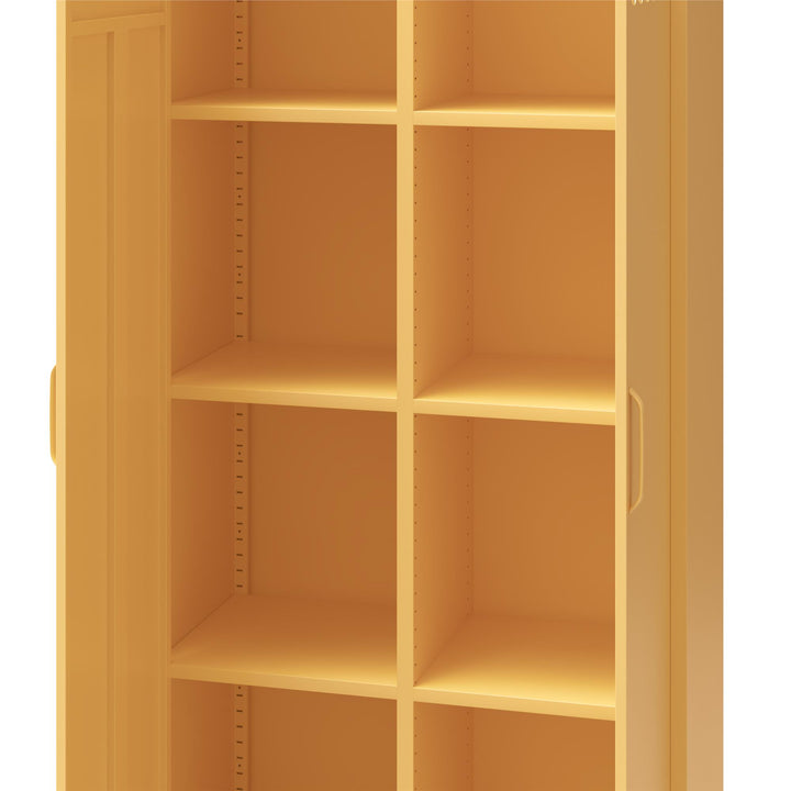 Annie Tall Metal 2 Door Cabinet - Yellow