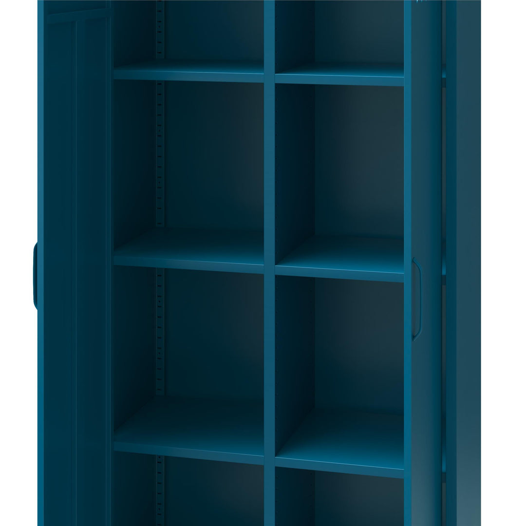 Annie Tall Metal 2 Door Cabinet - Moroccan Blue