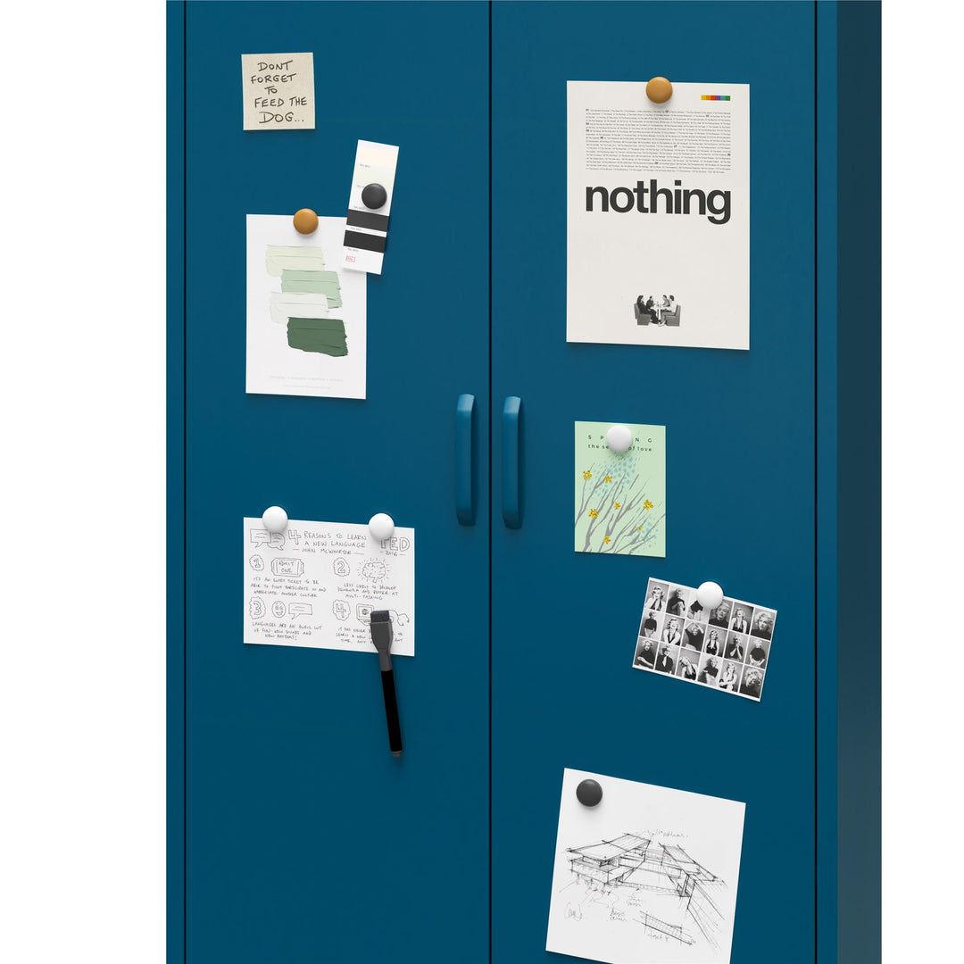 Unique storage features of Annie cabinets -  Moroccan Blue