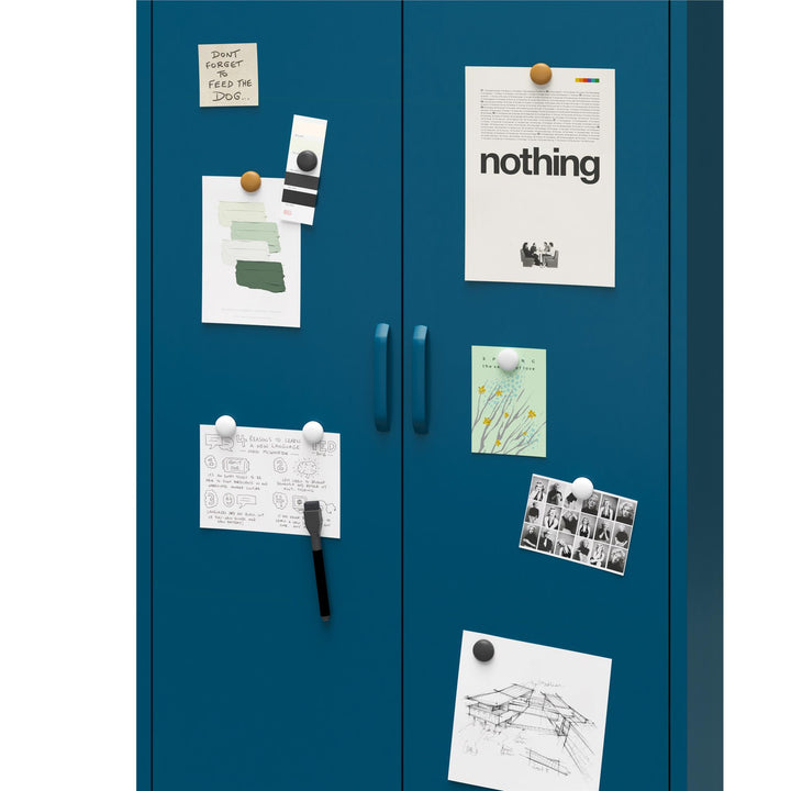 Unique storage features of Annie cabinets -  Moroccan Blue