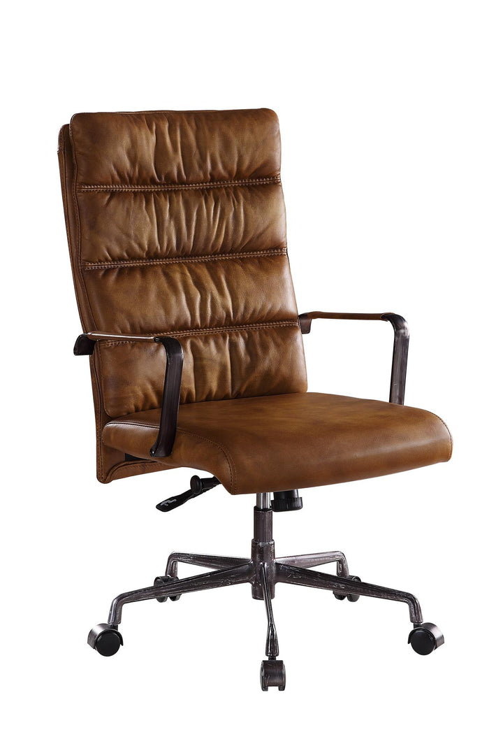 Rudy Swivel Office Chair with Adjustable Lift Seat - Black